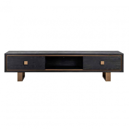 Comoda TV premium cu 2 sertare Bever, 190 cm, din furnir stejar cu picioare metal, 7483 - Richmond Interiors [2]
