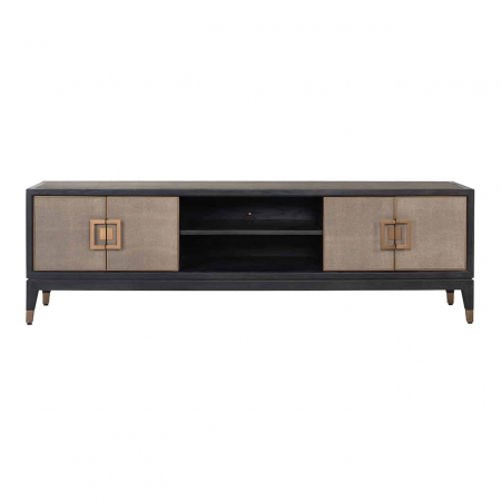 Comoda TV premium cu 4 usi Damo, 185 cm, din furnir stejar, PU si metal, 7522 - Richmond Interiors [3]