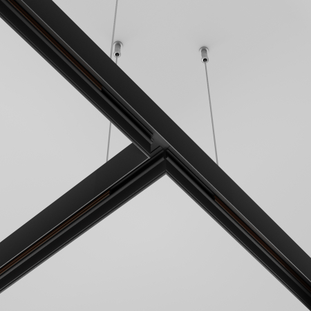 Componente pentru sistem de șină cu montaj pe suprafață Accesorii pentru șine Exility, Aluminiu Negru, TRA034CT-41B-DE [3]
