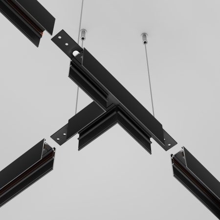 Componente pentru sistem de șină cu montaj pe suprafață Accesorii pentru șine Exility, Aluminiu Negru, TRA034CT-41B-DE [4]