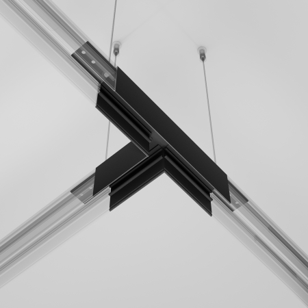 Componente pentru sistem de șină cu montaj pe suprafață Accesorii pentru șine Exility, Aluminiu Negru, TRA034CT-41B-DE [1]