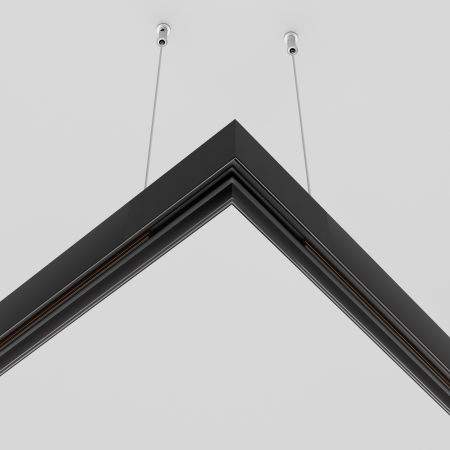 Componente pentru sistem de șină cu montaj pe suprafață Accesorii pentru șine Exility, Aluminiu Negru, TRA034HCL-41B [3]