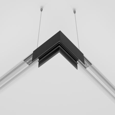 Componente pentru sistem de șină cu montaj pe suprafață Accesorii pentru șine Exility, Aluminiu Negru, TRA034HCL-41B [1]