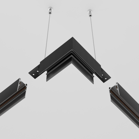 Componente pentru sistem de șină cu montaj pe suprafață Accesorii pentru șine Exility, Aluminiu Negru, TRA034HCL-41B [4]