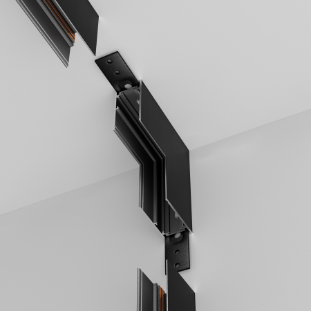 Componente pentru sistem de șină cu montaj pe suprafață Accesorii pentru șine Exility, Aluminiu Negru, TRA034ICL-41B [3]