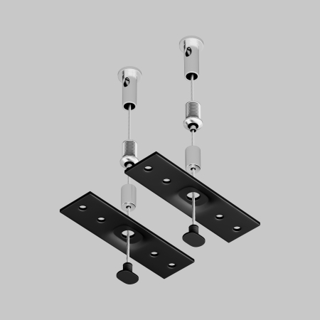 Componente pentru sistem de șină cu montaj pe suprafață Accesorii pentru șine Exility, Oțel inoxidabil Negru, TRA034SW-2B [2]