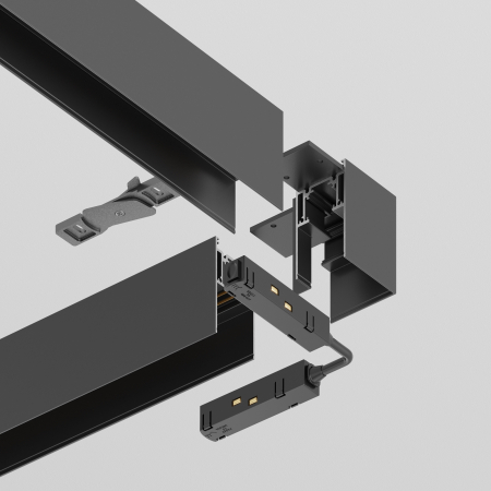 Componente pentru sistem de șină cu montaj pe suprafață Accesorii pentru șine S35, Aluminiu Negru, Maytoni TRA004CL-21B [3]