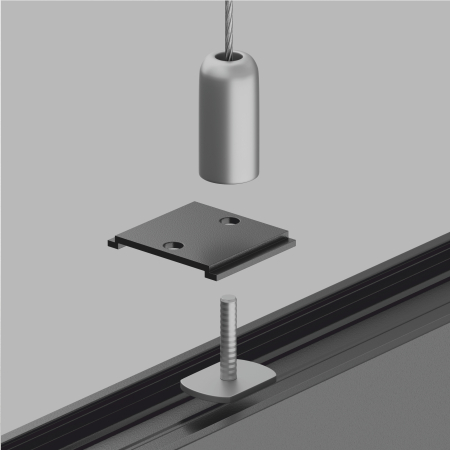Componente pentru sistem de șină cu montaj pe suprafață Accesorii pentru șine S35, Metal Negru, Maytoni TRA004HP-21B [5]