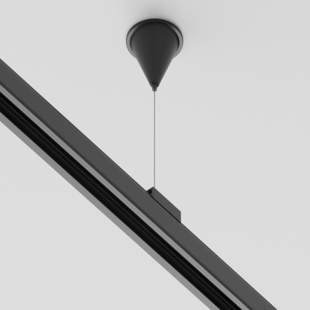 Componente pentru sistem de șină cu montaj pe suprafață Accesorii pentru șine Trinity, Plastic Negru, Maytoni TRA005WS-31B [3]