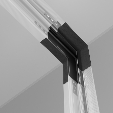 Componente sistem de șine încastrate Accesorii pentru șine Exility, Aluminiu Negru, Maytoni TRA034CL-42B [1]