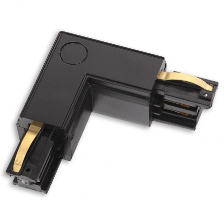 Accesorii - Conector colt dreapta negru/alb pentru sina aplicata Track, MHT1-L/R-BK - Maxlight