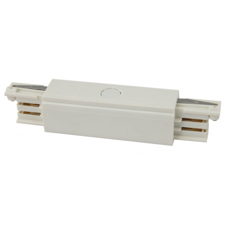 Promotii - Conector drept negru/alb pentru sina aplicata Track, MHT1-IL-WH MAX - Maxlight