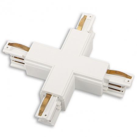 Conector in forma de X negru/alb pentru sina aplicata Track, MHT1-X-WH - Maxlight [0]