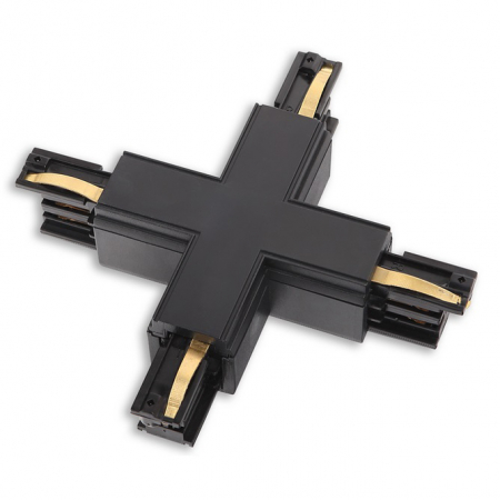 Promotii - Conector in forma de X negru/alb pentru sina aplicata Track, MHT1-X-BK - Maxlight