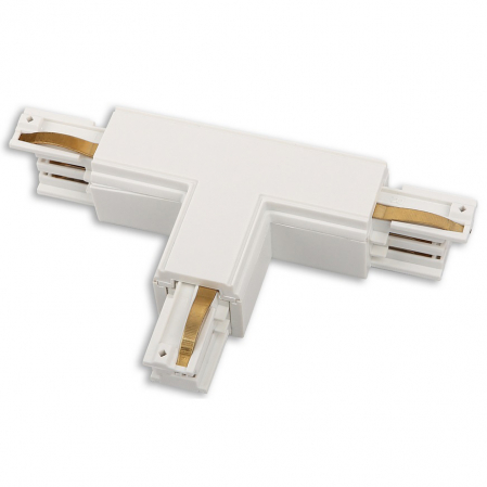 Conector T stanga negru/alb pentru sina aplicata Track, MHT1-T/L-WH - Maxlight [0]