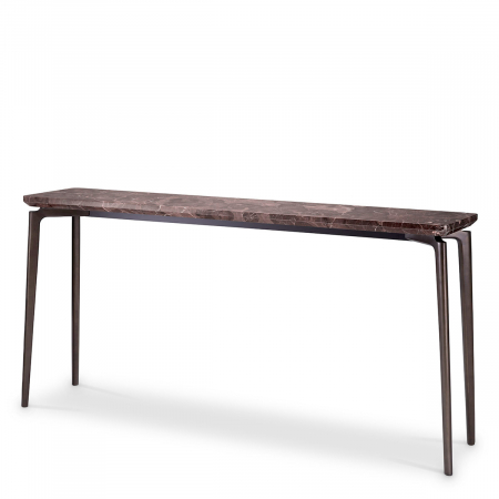 Console hol -   Consola Casa Albă din marmură maro 117980 EICHHOLTZ