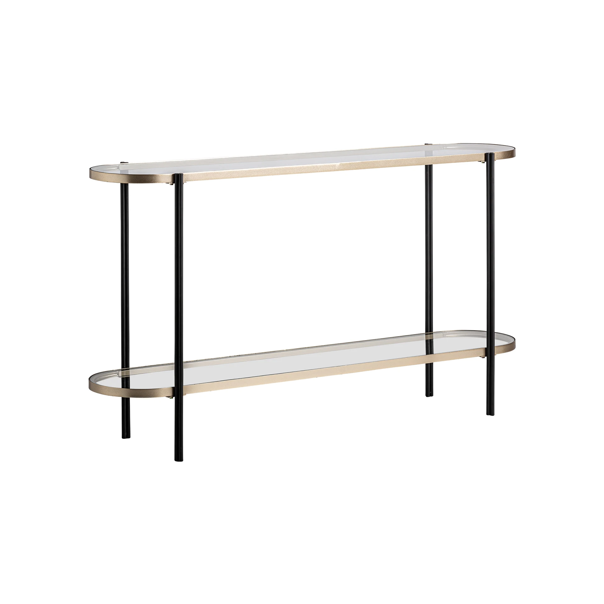 Consola din Cristal si Fier, Negru Auriu, 150x36x82 cm, Stil Art Deco - VicalHome 35840 [9]