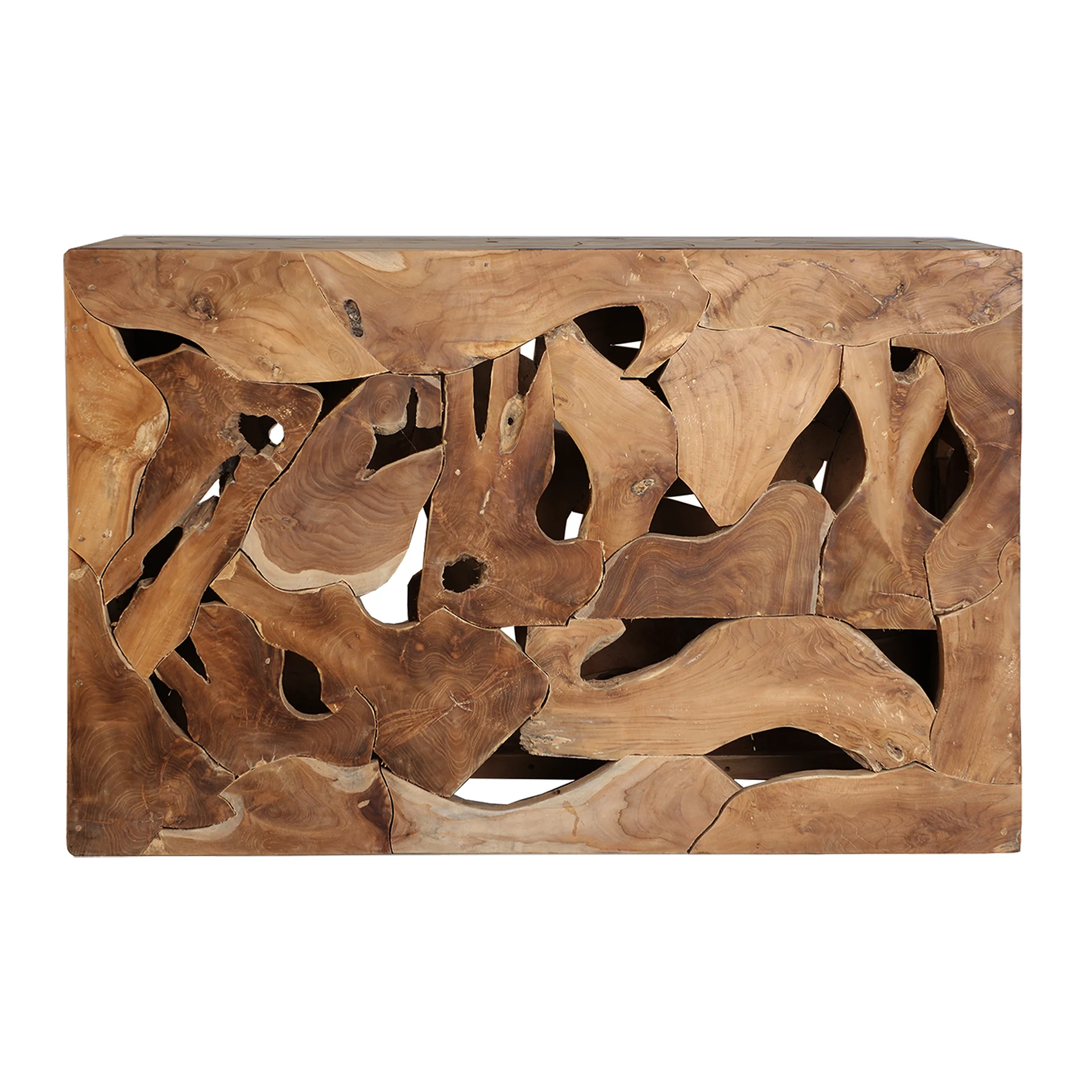 Consola din Lemn de Tec, Maro, 120x45x80 cm, Stil Etnic - VicalHome 28221 [3]
