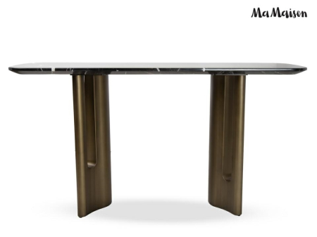 Consolă Essenza 150x45x78,5 cm, Negru Aur Îmbătrânit - MaMaison [3]