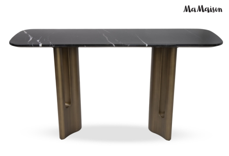 Consolă Essenza 150x45x78,5 cm, Negru Aur Îmbătrânit - MaMaison [1]