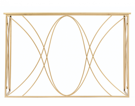 Consola glam blat oglinda Kalina 120X40X80 cm baza metal auriu [1]