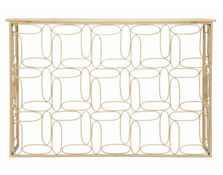 Consola glam blat oglinda Tensi 120X40X81 cm baza metal auriu - STOC [6]