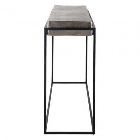 Consola hol premium metal Rami 140x37,5 cm stil industrial blat auriu sampanie, 825034 - Richmond Interiors [1]