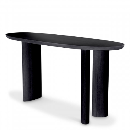 Console hol -   Consola Lindner furnir negru 117468 EICHHOLTZ