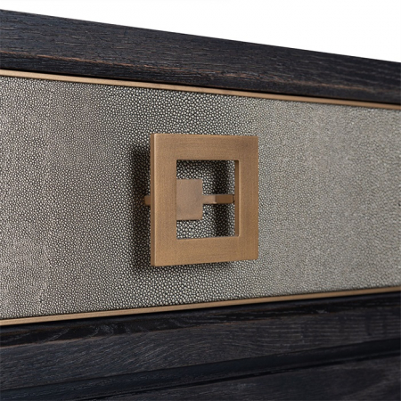 Consola lux cu 3 sertare Damo 165 cm, din furnir stejar, metal si PU, 7524 - Richmond Interiors [7]