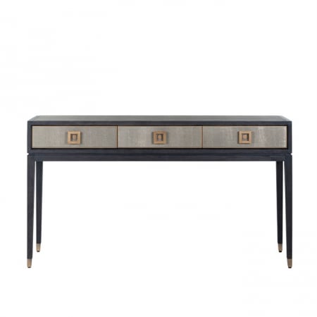Consola lux cu 3 sertare Damo 165 cm, din furnir stejar, metal si PU, 7524 - Richmond Interiors [1]