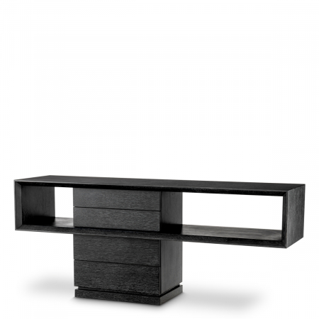 Console hol -   Consola Mantua din furnir de steBorcan gri cărbune 118047 EICHHOLTZ