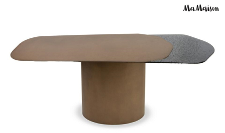 Consolă Orfeo 150x45x75 cm, Metal Auriu - MaMaison [1]