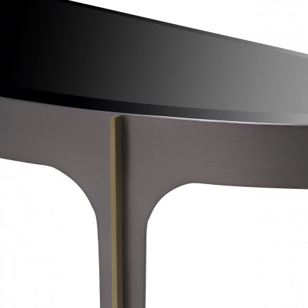 Consola perete semirotunda lux Artemisa 102,5 cm sticla oglinda/neagra, otel | Eichholtz - 116104 [3]
