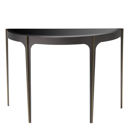 Consola perete semirotunda lux Artemisa 102,5 cm sticla oglinda/neagra, otel | Eichholtz - 116104 [1]