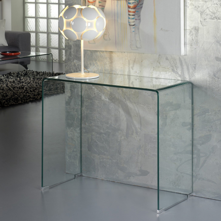 Console hol - Consola premium transparenta Mundo, 90x40 cm, din sticla securizata, 552431 - Schuller