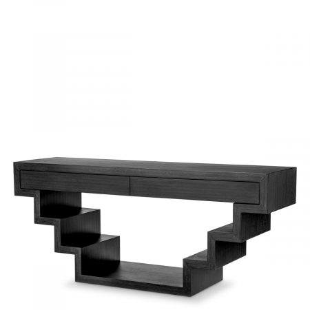 Console hol -   Consola Rialto din furnir de steBorcan gri cărbune 118313 EICHHOLTZ