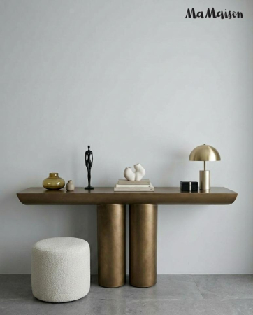 Consolă Tidal 150x45x75,5 cm, Metal Aur Îmbătrânit - MaMaison [4]