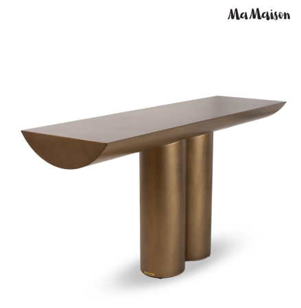 Consolă Tidal 150x45x75,5 cm, Metal Aur Îmbătrânit - MaMaison [2]
