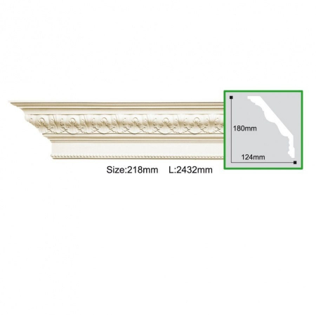 Cornisa decorativa din poliuretan C734 - 18x12.4x200 cm [2]