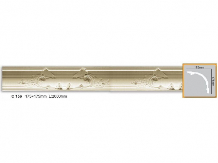 Produse - Cornisa decorativa din poliuretan C756 - 17.5x17.5x200 cm