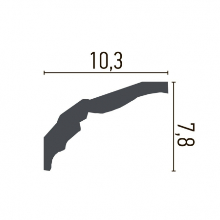 Cornisa decorativa din poliuretan Flexibil C751F - 7.8x10.3x200 cm [1]