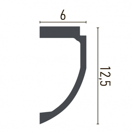 Cornisa decorativa din poliuretan Flexibil P883F - 6x12.5x200 cm [1]