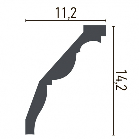 Cornisa decorativa din poliuretan P804 - 14.2x11.2x200 cm [2]