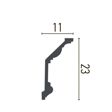 Cornisa decorativa din poliuretan P825 - 23x11x200 cm [3]