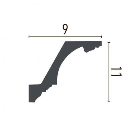 Cornisa decorativa din poliuretan P838 - 11x9x200 cm [2]