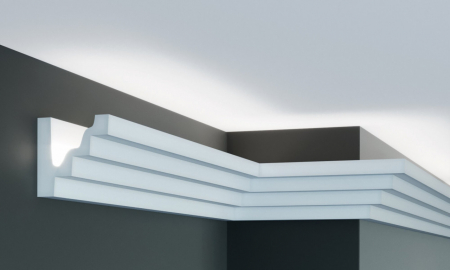 Cornisa decorativa din poliuretan P887 - 8x8x200 cm [4]