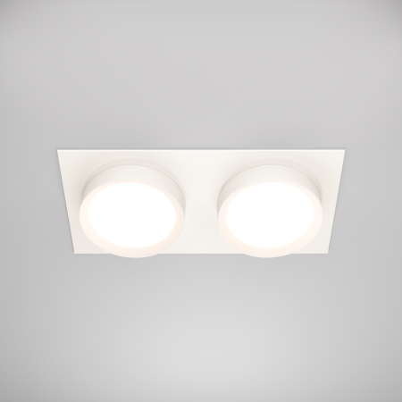 Corp de iluminat încastrat HOOP, Aluminiu și plastic Alb, 12W, MAYTONI DL086-02-GX53-SQ-W [3]