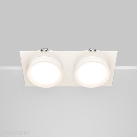 Corp de iluminat încastrat HOOP, Aluminiu și plastic Alb, 12W, MAYTONI DL086-02-GX53-SQ-W [6]