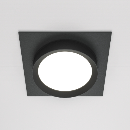 Corp de iluminat încastrat HOOP, Aluminiu și plastic Negru, 12W, MAYTONI DL086-GX53-SQ-B [3]