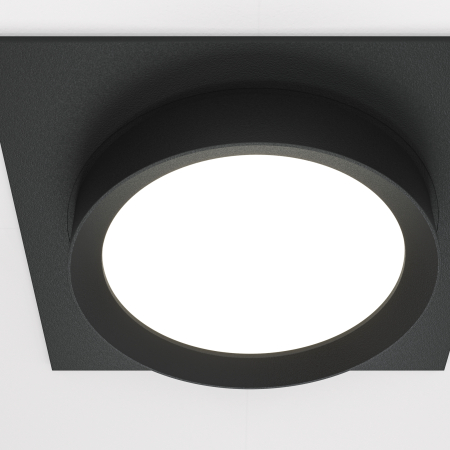 Corp de iluminat încastrat HOOP, Aluminiu și plastic Negru, 12W, MAYTONI DL086-GX53-SQ-B [5]